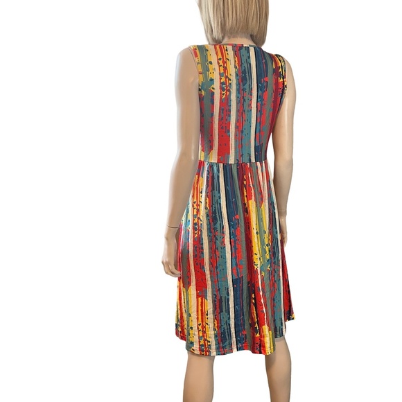 OUGES V-Neck Dress Sleeveless Maternity Nursing Gown Breastfeeding Postpartum - Picture 9 of 16